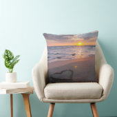 Mooie strand zonsondergang hart werpkussen kussen (Stoel)