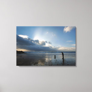 Mooie stranden en hemel canvas afdruk