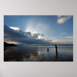 Mooie stranden en hemel poster