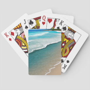 Mooie strandzicht pokerkaarten