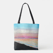 Mooie strandzonsondergang in pastels | CANVAS TAS (Achterkant)