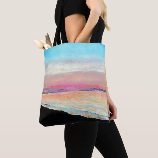Mooie strandzonsondergang in pastels | CANVAS TAS (Dichtbij)
