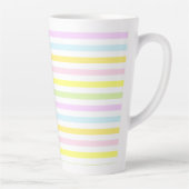 Mooie strepen in pastelkleuren latte mok (Rechts)