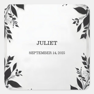 Mooie strik Wij knopen de knoop Bruidsfeest Vierkante Sticker