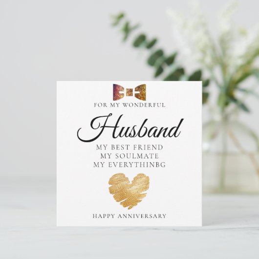 Mooie Stropdas Hoesband Jubileum Kaart (Staand voorkant)