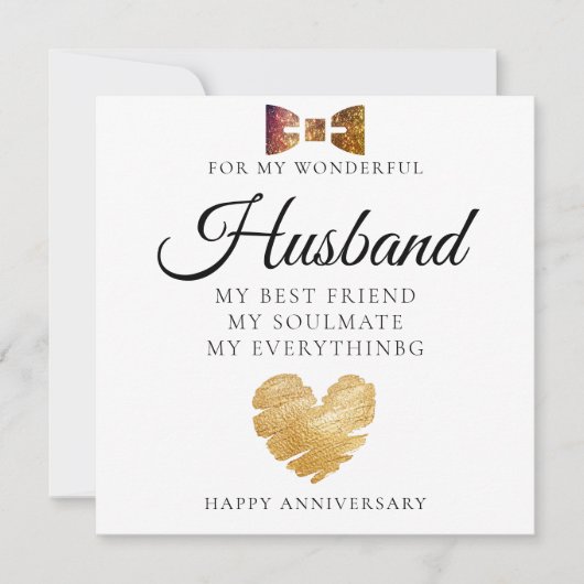 Mooie Stropdas Hoesband Jubileum Kaart (Voorkant)