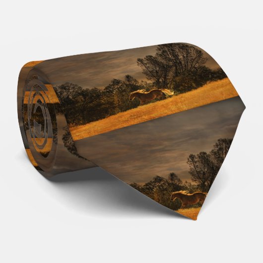 Mooie Stropdas van rijppaarden (Opgerold)