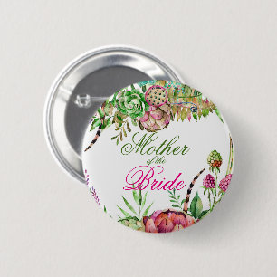 Mooie Succulente Moeder van de Button van de Bride