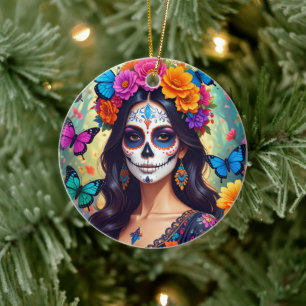 Mooie Sugar Skull Ornament