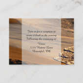 Mooie Sunset Beach bruiloft receptie Kaarten (Achterkant)