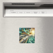 Mooie Sunset Beach House thema Magneet (Insitu (Vaatwasser))