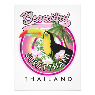 Mooie Surat Thani thailand logo Foto Afdruk