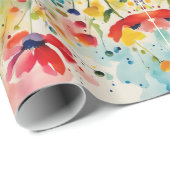 Mooie Sweety Flowers en Rozen Cadeaupapier (Rol Hoek)