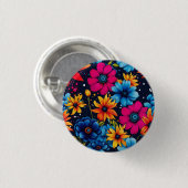 Mooie Sweety Flowers en Rozen Ronde Button 3,2 Cm (Voorkant /achterkant)