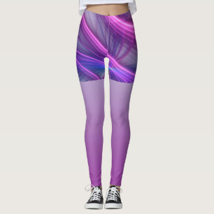Mooie Swing Moderne Abstracte Fractale Kunst Roze Leggings