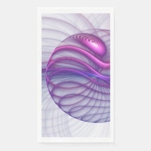 Mooie Swing Moderne Abstracte Fractale Kunst Roze Servet