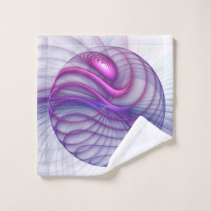 Mooie Swing Moderne Abstracte Fractale Kunst Roze Washandje