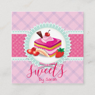 Mooie taart bakkerij Roze Visitekaartje