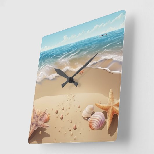 Mooie tapecluster vierkante klok (Hoek)