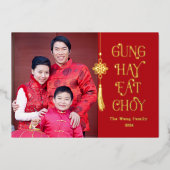 Mooie Tassel FOLIE Chinees Nieuwjaar kaart (Voorkant)