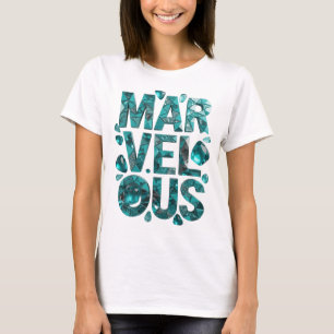 Mooie Teal PRACHTIG Grafisch Ontwerp T-shirt