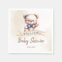 Mooie teddybeer baby shower waterverf op maat