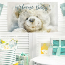 Mooie Teddybeer Baby Shower Welkom Bord voor Baby