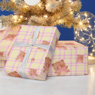 Mooie teddyprint cadeaupapier