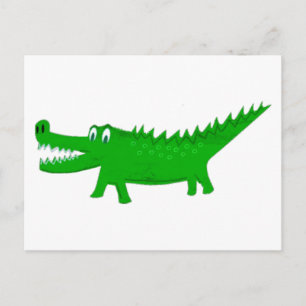 Mooie tekening van een alligator briefkaart