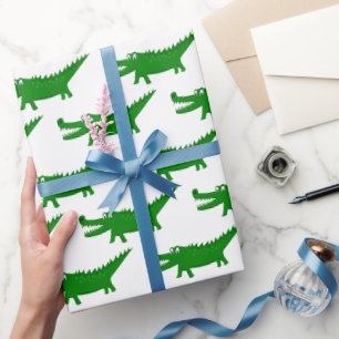Mooie tekening van een alligator cadeaupapier