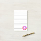 Mooie tekening van een donut met sprinkels post-it® notes (Op bureau)