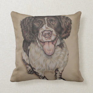 Mooie tekening van gelukkige Spaniel Kussen
