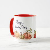 Mooie tekst Happy Thanksgiving met Pumpkin Mok (Voorkant links)