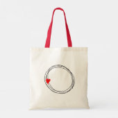 Mooie tekst in de liefdescirkel tote bag (Achterkant)