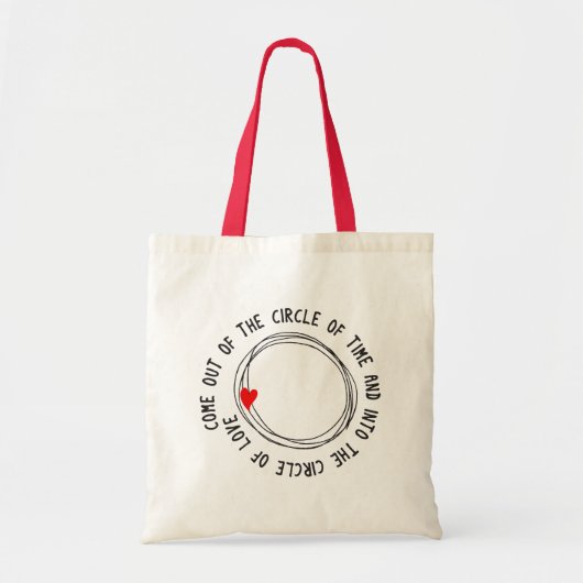 Mooie tekst in de liefdescirkel tote bag (Voorkant)