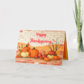 Mooie Thanksgiving Herfst Kaart (Voorkant)