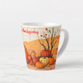 Mooie Thanksgiving Herfst Latte Mok (Rechterhoek)