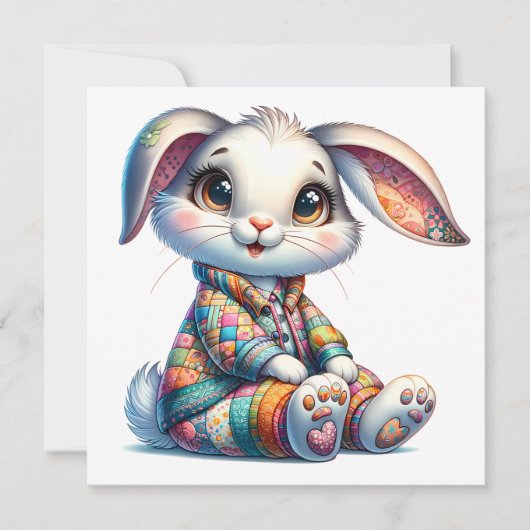 Mooie thema-uitnodiging Paashaas Kaart (Voorkant)