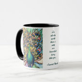 Mooie Tiffany Peacock Mok Fine Art (Voorkant links)