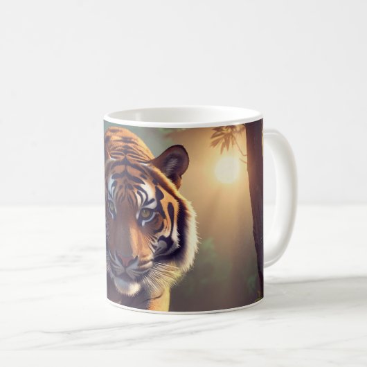 Mooie Tiger Coffee of Tea Mok (Voorkant rechts)