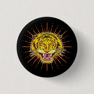 Mooie tijger ronde button 3,2 cm