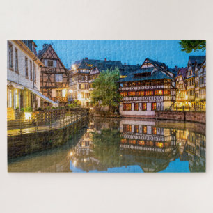 Mooie timbered huizen Straatsburg Frankrijk Reizen Legpuzzel
