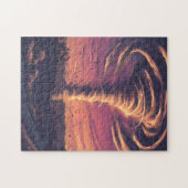 Mooie tornado bij zonsondergang legpuzzel (Horizontaal)