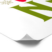 Mooie tot bewezen ondeugende kerstdruk poster (Hoek)