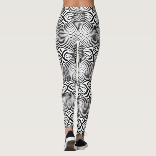 Mooie Traditionele Abstracte Kunst Leggings (Achterkant)