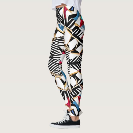 Mooie Traditionele Abstracte Kunst Leggings (Links)