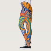Mooie Traditionele Abstracte Kunst Leggings (Links)