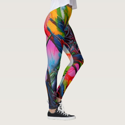 Mooie Traditionele Abstracte Kunst Leggings (Rechts)