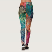 Mooie Traditionele Abstracte Kunst Leggings (Achterkant)