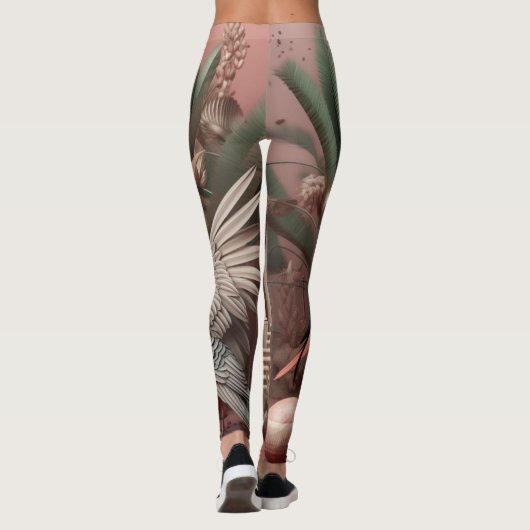 Mooie Traditionele Abstracte Kunst Leggings (Achterkant)